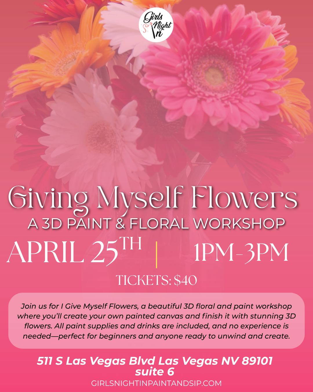 Giving Myself Flowers: A 3D Paint & Floral Workshop